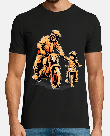 T-shirt come padre e figlio motociclisti