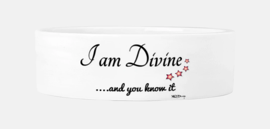 Mascotas Comedero I am Divine black