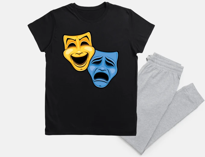Pyjama Comedy And Tragedy Theatrical Masks