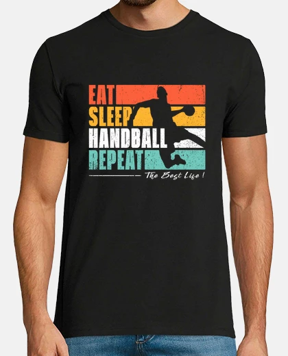 Camiseta comer dormir balonmano repetir