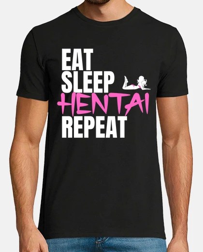 Playera comer dormir hentai repetir - otaku man