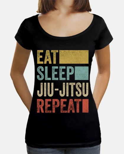 Camiseta comer dormir jiu jitsu repetir gracioso