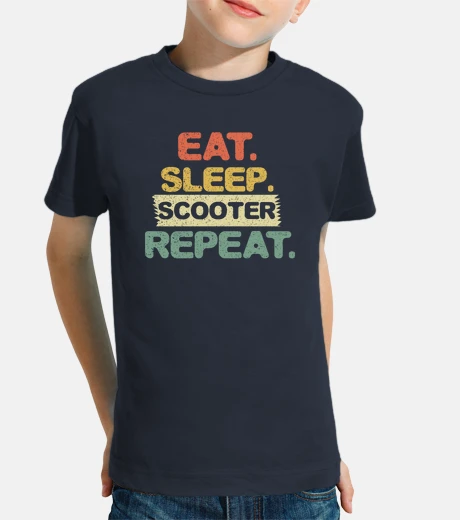 Ropa comer dormir scooter repetir