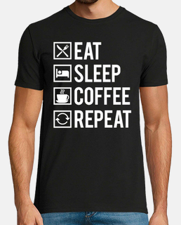 comer dormir café repetir cafeína humor