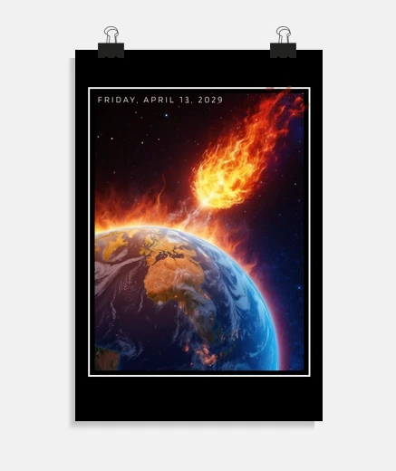 Poster comete apophis 13 avril 2029 fin du affiche poster chambre salon studio
