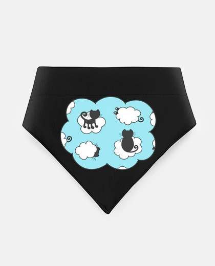 Mascotas comic cats on clouds