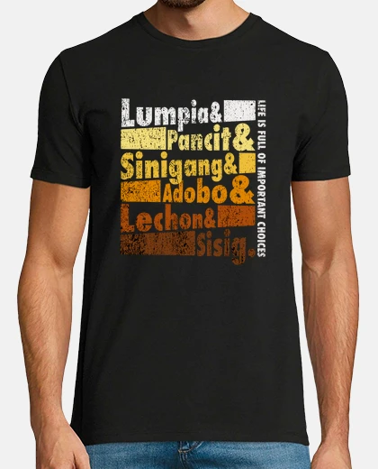 Camiseta comida filipina cocina filipinas retro