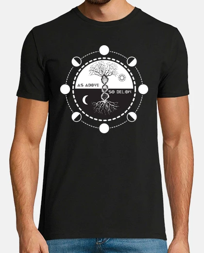 Tee-shirt comme ci-dessus ainsi ci-dessous l&#39;art de l&#39;arbre de vie