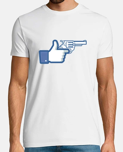 Tee-shirt comme un pistolet, facebook aime