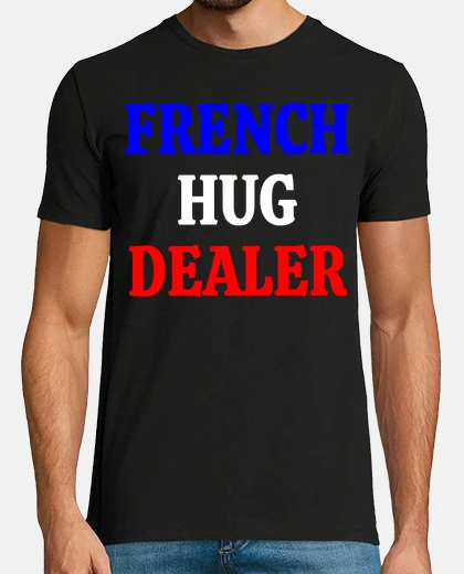 T-shirt commerciante di abbracci francesi