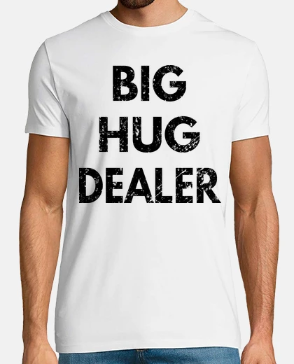 T-shirt commerciante di grandi abbracci neri