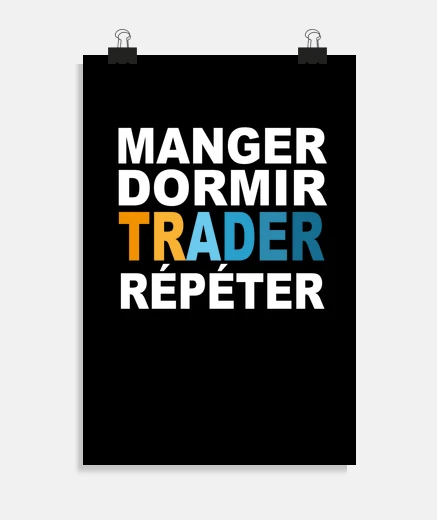 Poster commerciante di umorismo investitore di