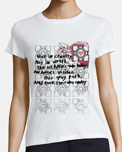 T-shirt companion cube graffiti - w / t