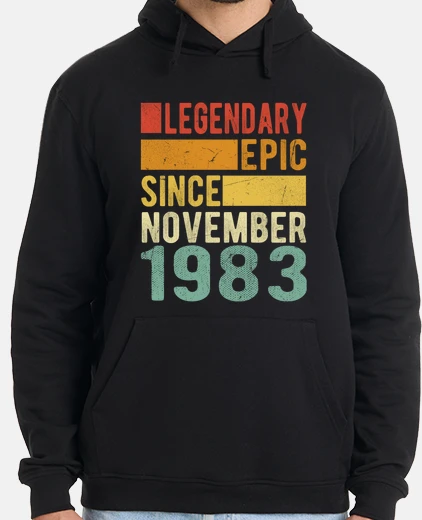 Felpa compleanno novembre 1983 epica leggenda