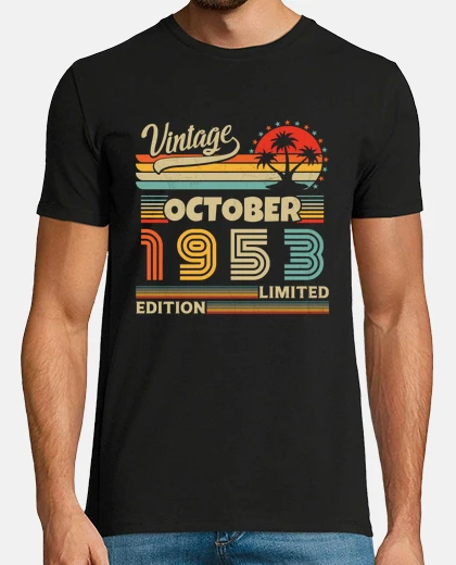 T-shirt Compleanno retrò vintage dell39ottobre 