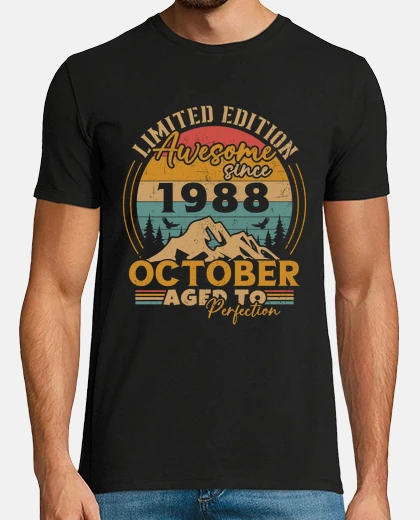 T-shirt Compleanno vintage dell39ottobre 1988