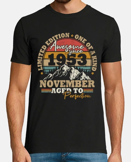 T-shirt compleanno vintage novembre 1953