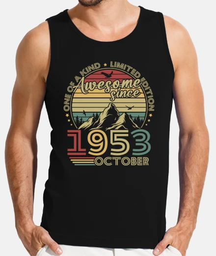 T-shirt compleanno vintage ottobre 1953