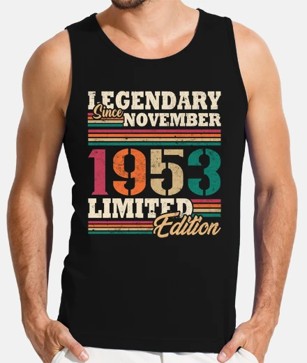 T-shirt compleanno vintage retrò del 1953 novembre