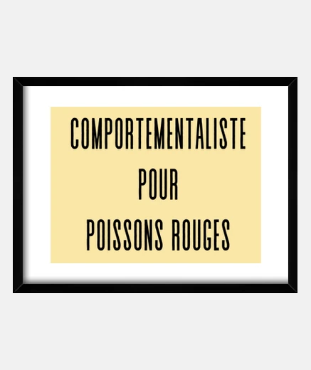 Cadre comportementaliste de poissons rouges