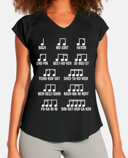 Tee-shirt compositeurs musique classique orchestre cadeau musicien rétro