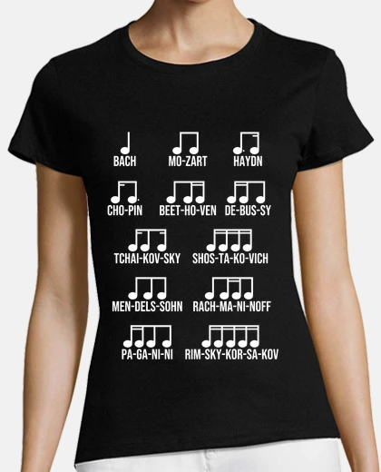 T-shirt compositori musica classica orchestra regalo musicista vintage