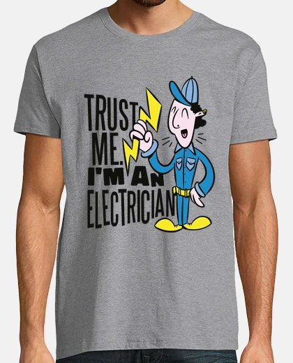 T-shirt con  sono un elettricista