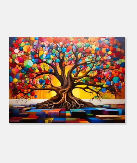 Tableau concept de civilisation des arbres coul