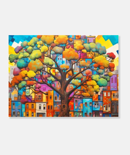 Tableau concept de civilisation des arbres coul