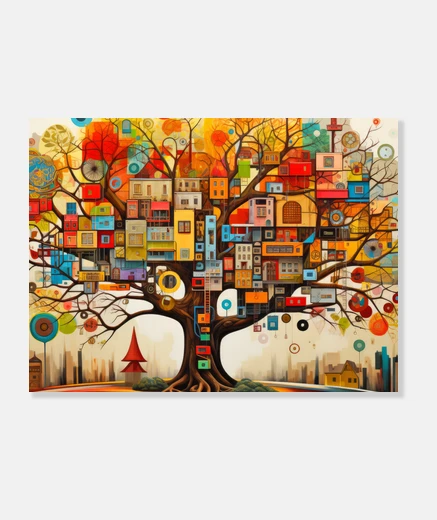 Tableau concept de civilisation des arbres coul