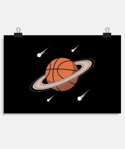 Poster conception de basket-ball drôle astrona