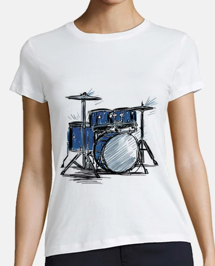 Tee-shirt conception de kit de batterie