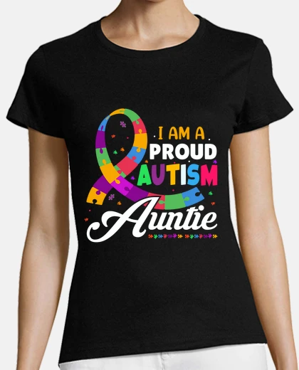 Tee-shirt conception de tante autisme fier