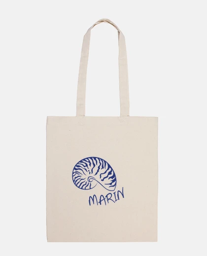 Bag conchiglia nautilus blu moda mare
