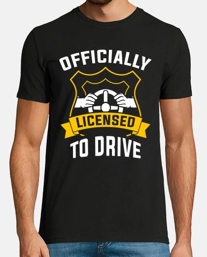 Playera conductor con licencia de conducir