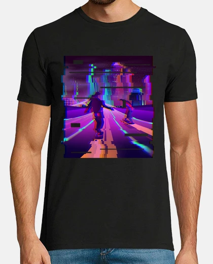 Tee-shirt conduire une planche à roulettes et fai