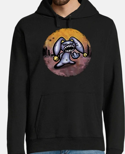 Sudadera conejo loco godzilla ataca la ciudad