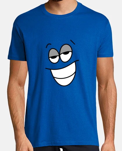Tee-shirt confus - homme, court bleu manches.