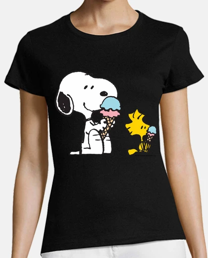 T-shirt Coni di Snoopy e wood