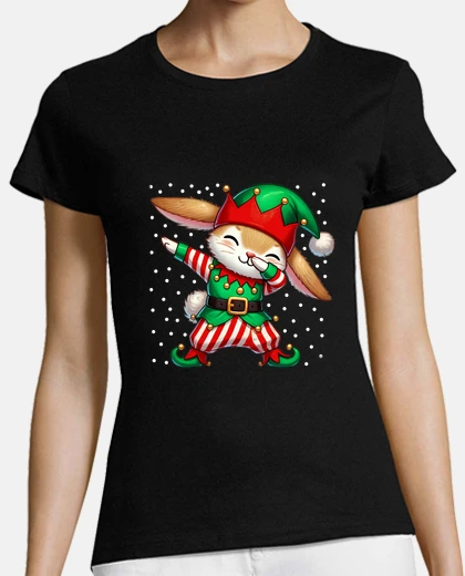 T-shirt coniglietto di natale elfo amante dei c