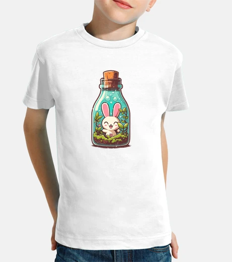 Abbigliamento coniglietto kawaii in una bottiglia di 