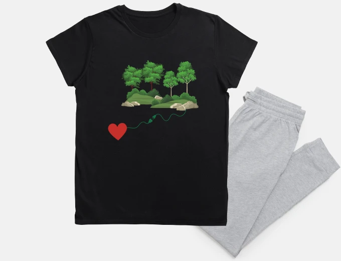 Pajama connection to nature tree