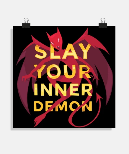 Poster conquistare le tue paure, i tuoi demoni, poster per armadietto, poster per soggiorno, come avere suc