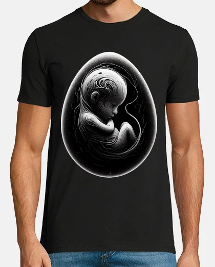 Tee-shirt contour d39embryon monochromatique goth