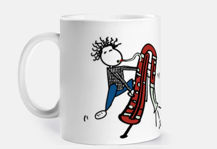Mug contre bassoniste à la maison