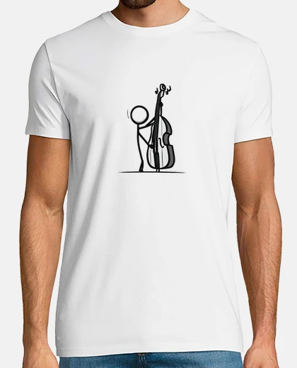 Tee-shirt contrebasse minimaliste