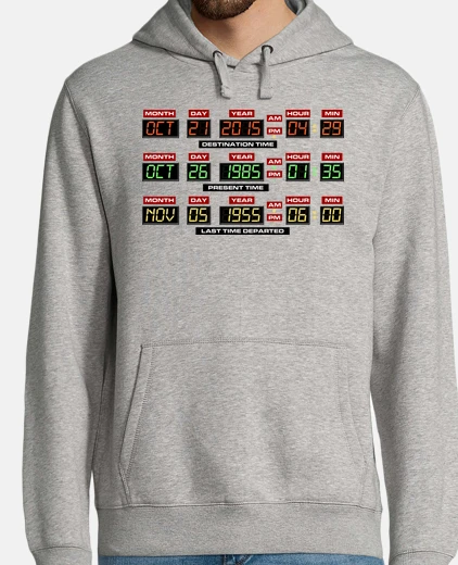 Hoodie control panel delorean - back to the future