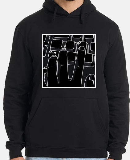 Hoodie control z aesthetic black sweatshirt