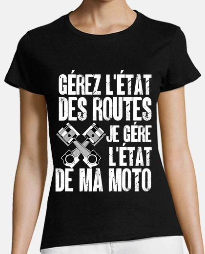 Tee-shirt contrôle technique moto routes