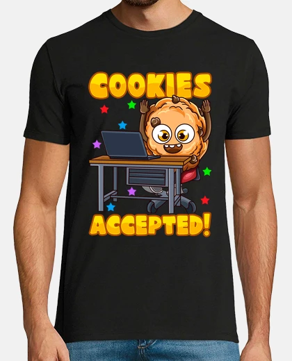 Camiseta Cookies Accepted Informática Friki Galletas Humor Geek En Inglés